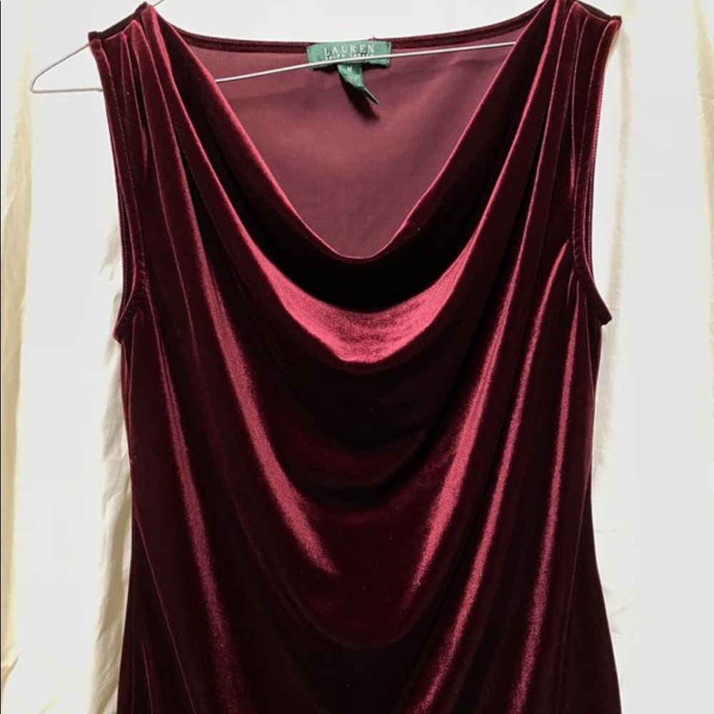 Vintage Ralph Lauren velvet scoop neck top